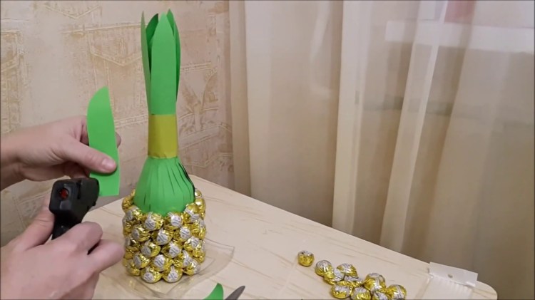 champagne ananas op een frame