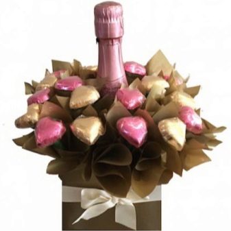DIY-ananas van snoep en champagne: stap voor stap een fles maken - een masterclass voor beginners, foto, video