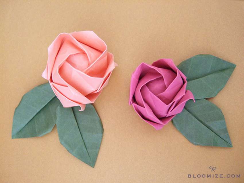 DIY papieru origami róża