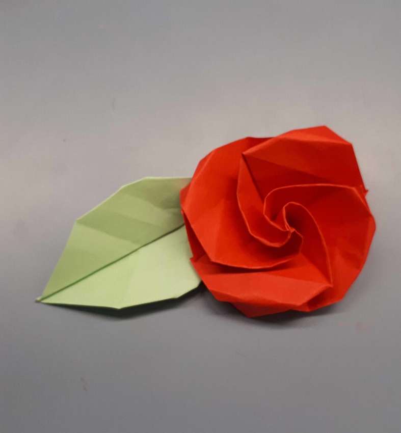 egyszerű origami papír virág