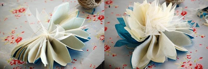 do-it-yourself tulle flowers