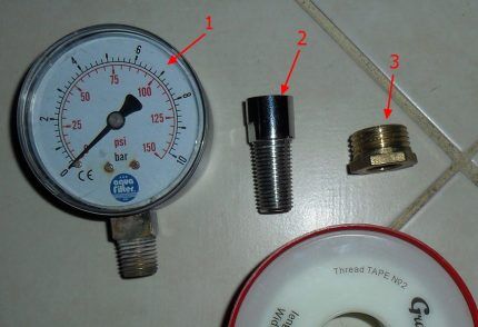 Components of a portable pressure gauge