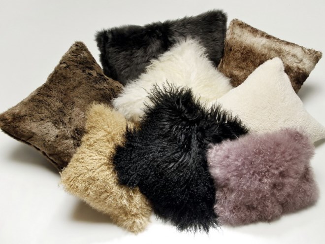 fur pillows