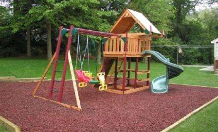 making a playground in front of the house