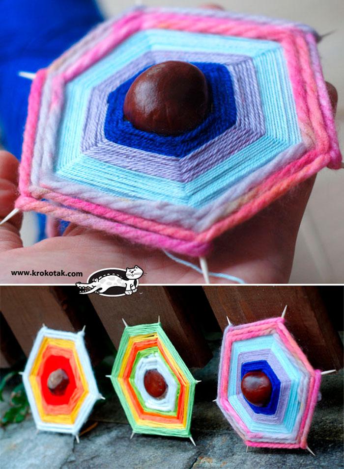 DIY rękodzieło kasztanowe dla dzieci