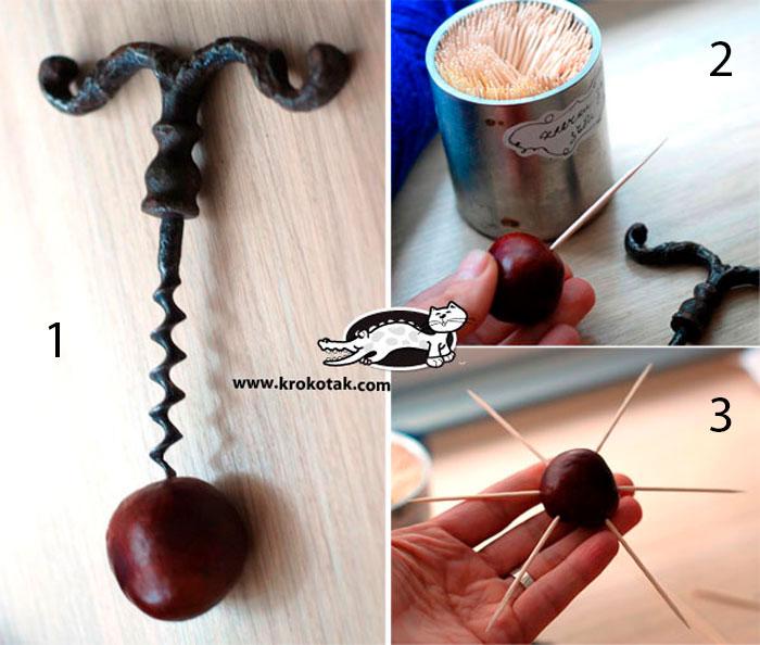 DIY rękodzieło kasztanowe dla dzieci