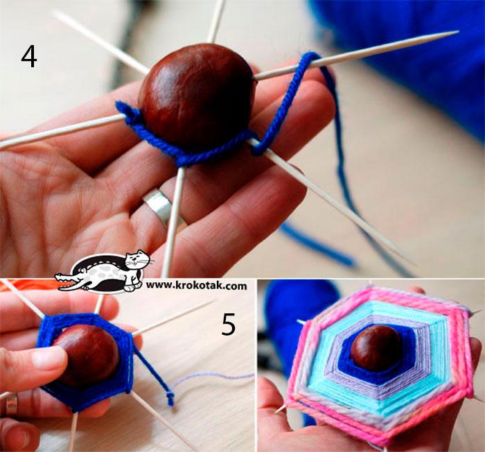 DIY rękodzieło kasztanowe dla dzieci