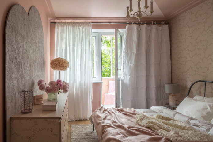 Sypialnia w kolorze różowym