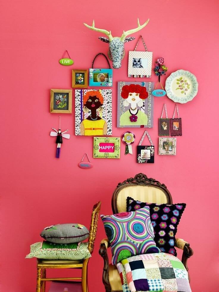 Piękna dekoracja ścienna w stylu pop-art