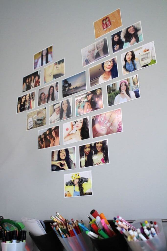 Kompozycja fotografii w formie serca