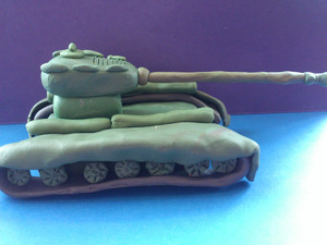 How to make a military tank from plasticine