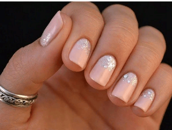 pomysł manicure Noworoczna kurtka