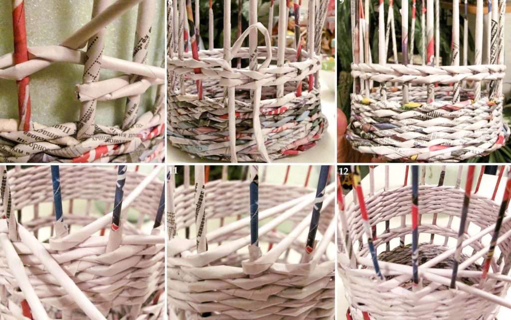 Step-by-step tips for weaving newspaper baskets