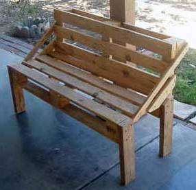 Bench from a pallet, step by step instructions