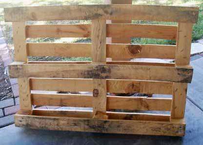Bench from a pallet, step by step instructions