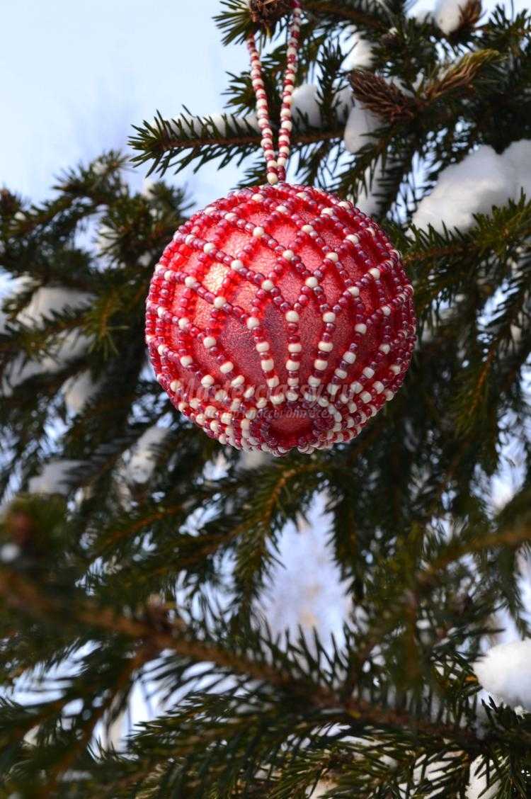 Bombki choinkowe plecione z koralików