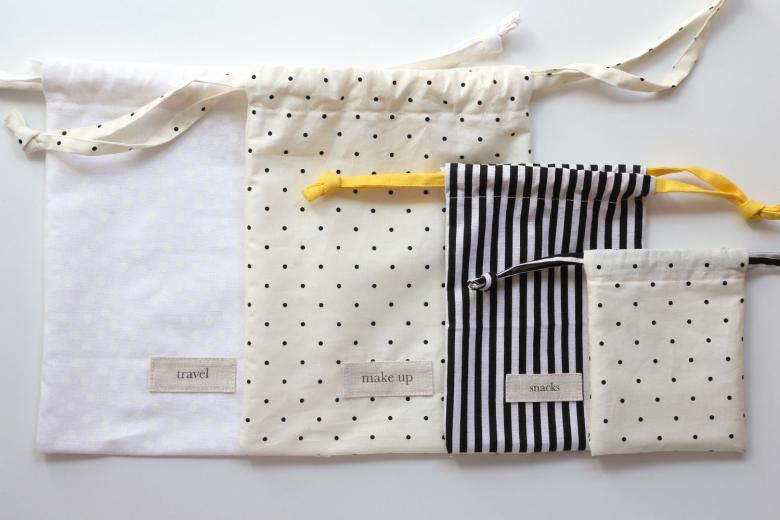 How to sew a bag with ties - DIY bags for gifts and herbs