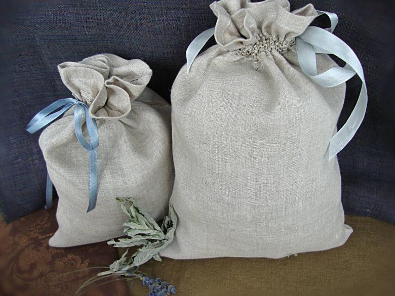 How to sew a bag with ties - DIY bags for gifts and herbs