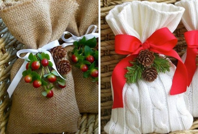 How to sew a bag with ties - DIY bags for gifts and herbs