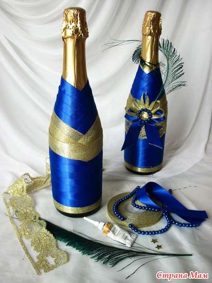 decorate champagne for the new year