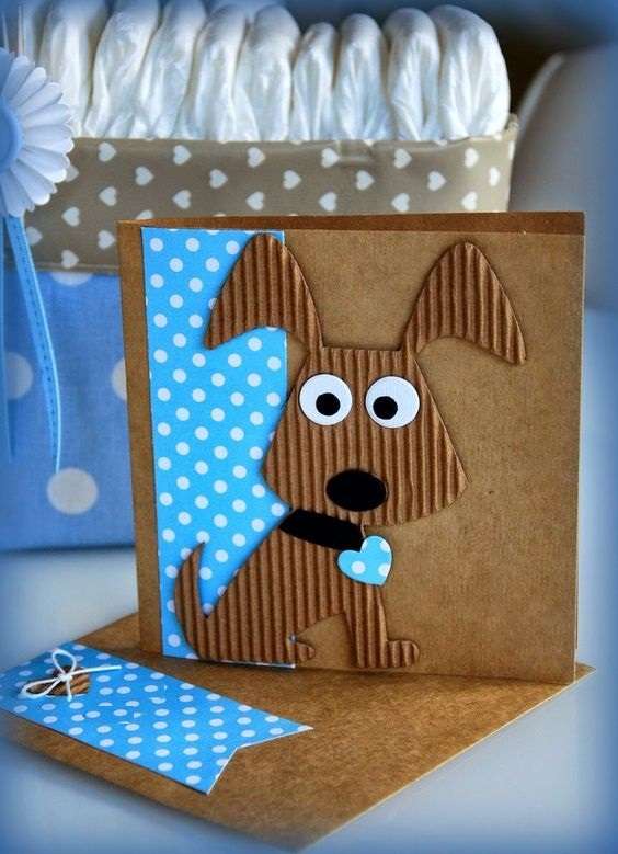 happy new year card with dog
