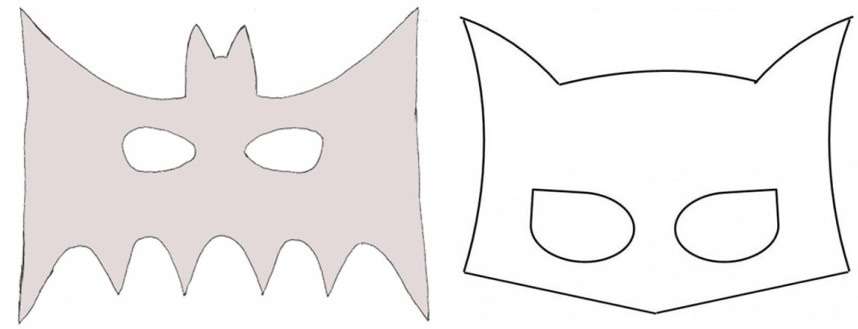 Ahhoz, hogy Batman maszkot készítsen, ki kell választania a megfelelő sablont és fekete anyagot.