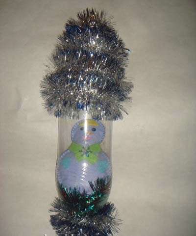 karácsonyi kézművesség műanyag palackokból