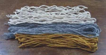 Remains of thread from knitting. It is desirable that they be approximately the same in texture.