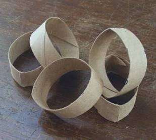 Cardboard cylinders should be marked and cut into rings, like a cucumber