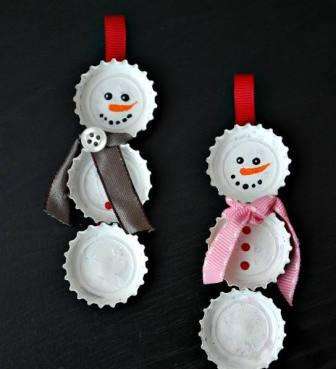 Decorating a snowman