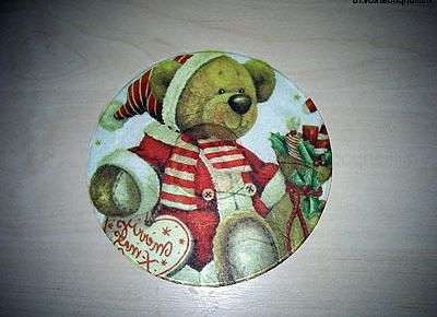 DIY Christmas fridge magnet from a disk