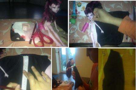 Вече ви казахме как да шиете стилен костюм за Monster High, сега можете да опитате да шиете красиви рокли за кукла. За да направите това, ще ви трябва конец, игла, кърпа и ножици. За да направите роклята идеална за вашата кукла, ще трябва да направите измервания. За да направите това, измерете разстоянието от врата до коленете си.