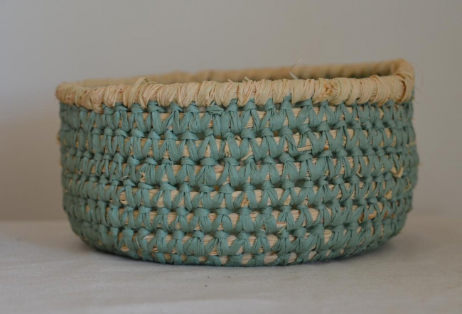 Basket of paper twine