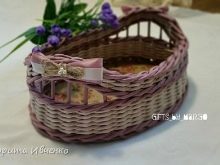 Weaving baskets and other interior items from newspaper tubes: master classes, video instructions