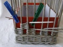 Weaving baskets and other interior items from newspaper tubes: master classes, video instructions