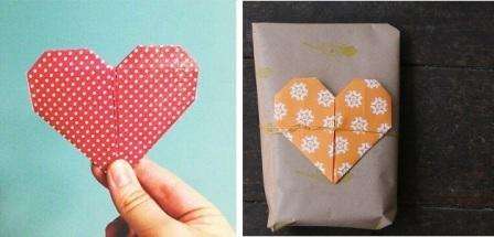 Als je alles goed hebt gedaan, krijg je een origineel hart dat aan de binnenkant kan worden gesigneerd of kan worden gebruikt om een ​​cadeau of een ansichtkaart te versieren. Probeer veel van deze harten in verschillende maten te maken, als je wilt, kun je ze gebruiken voor een hartenslinger.
