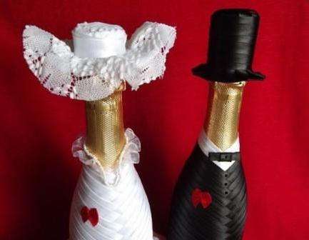Samodzielne dekorowanie butelki szampana