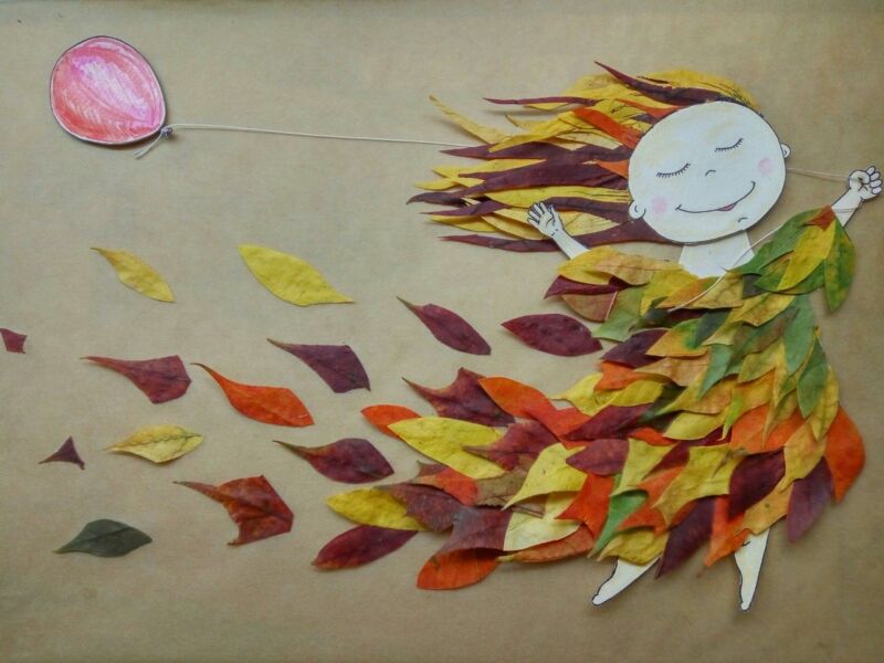 Направи си сам есенни занаяти от листа (всички нови артикули за детска градина и ученици) етап 10