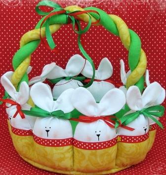 DIY Easter crafts from fabric: baskets