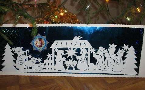 Kerst Vertep-sjablonen:
