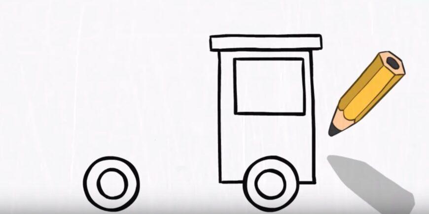 Fire truck pencil drawing: how to draw for kids and beginners