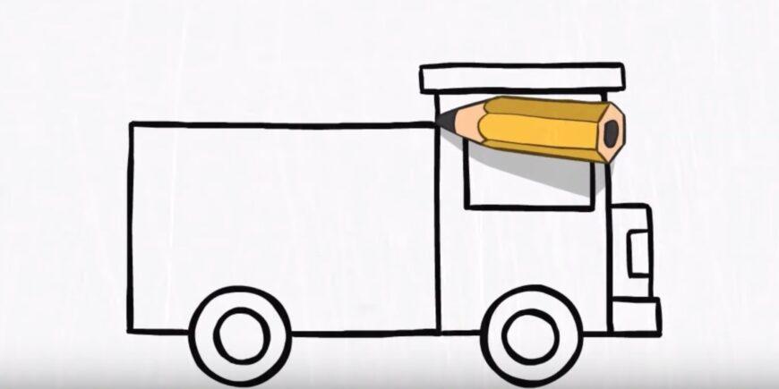 Tűzoltóautó ceruzarajz: hogyan kell rajzolni gyerekeknek és kezdőknek