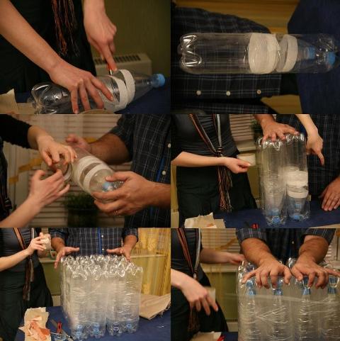 Oszmán műanyag palackokból, fényképekkel