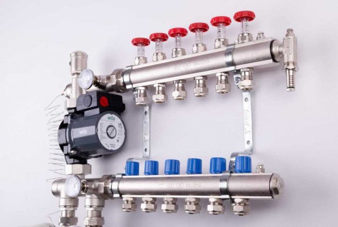 Adjustment of underfloor heating flow meters