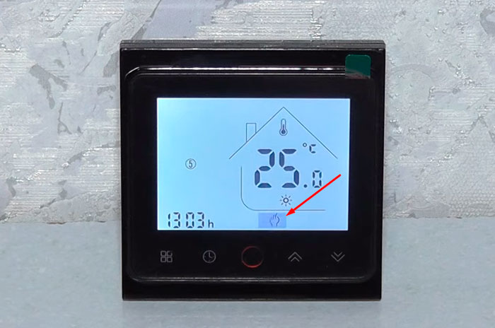 manual operation of the thermostat
