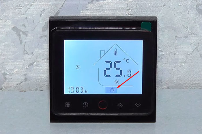 manual operation of the thermostat