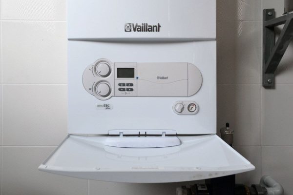 Control panel of a modern gas boiler