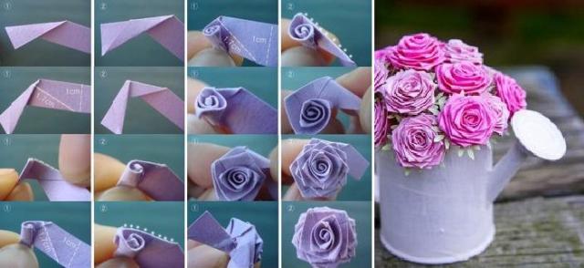 DIY fabric roses