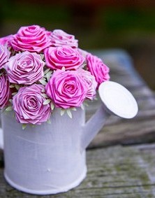 DIY fabric roses master class photo