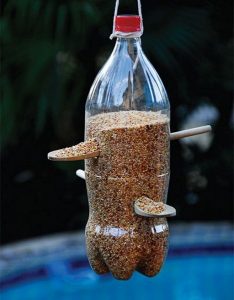 madáretető műanyag palackból